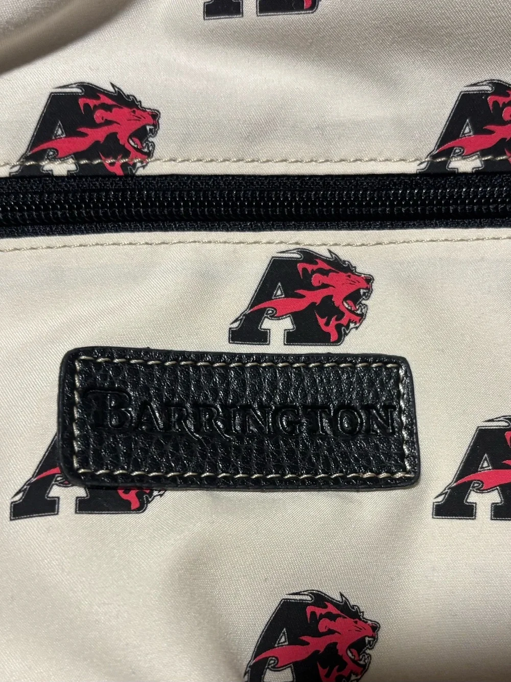 Barrington Black Vegan Leather Duffel Bag - New - Albright College Design